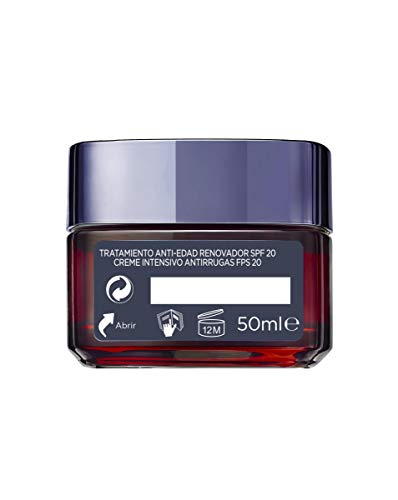 L'Oréal Paris Revitalift Láser Crema de Día Anti-Edad Triple Acción, Protección Solar SPF 20, 50 ml