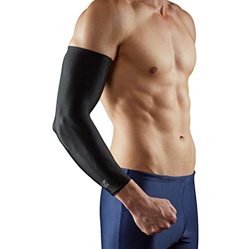 LP SUPPORT SL51 Mangas del Brazo de Rendimiento, Manga del Brazo, Almohadillas para el Codo, Vendaje del antebrazo, tamaño:L, Color:1 x Negro