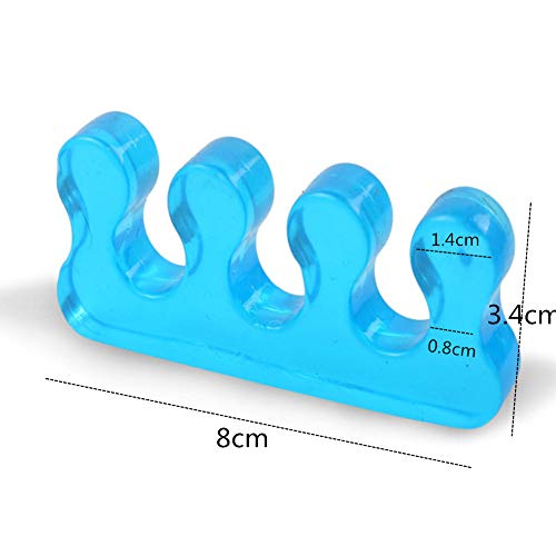 LSTC Separador de juanetes Ortesis de pie El Alivio del Dolor por la superposición de los Dedos de los pies Punta Protectores Pie de Blue