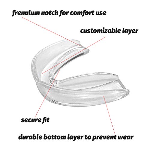 LuLyL Paquete de 4 protectores bucales atléticos Protector de encías para protector dental de dientes Protector bucal juvenil con caja de plástico para niños/adultos Boxeo de rugby Hockey MMA Karate