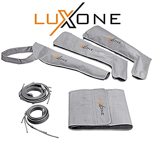 LUXONE Equipo Completo De Presoterapia Para Casa De Alta Calidad - Accesorios Para Brazos, Piernas y Abdomen Dispone De 4 Programas De Masaje y 16 Airbags – Facil Uso