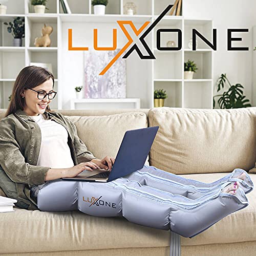 LUXONE - Equipo Completo De Presoterapia Para Casa - Dispone De Accesorios Para Brazos, Piernas, Glúteos y Abdomen - 3 Intensidades y 4 Programas Secuenciales - Uso Muy Sencillo