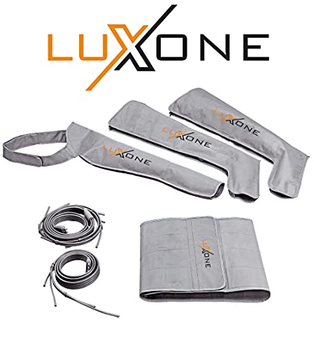 LUXONE - Equipo Completo De Presoterapia Para Casa - Dispone De Accesorios Para Brazos, Piernas, Glúteos y Abdomen - 3 Intensidades y 4 Programas Secuenciales - Uso Muy Sencillo