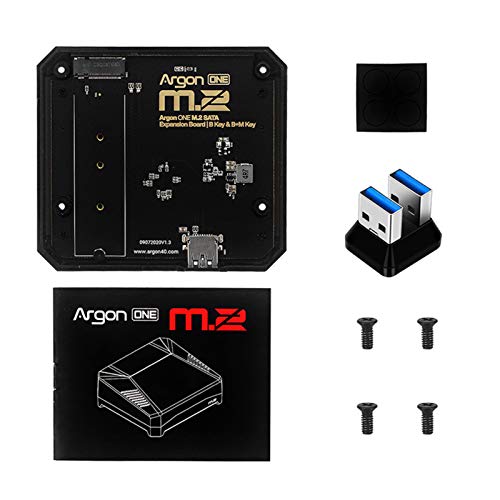 M.2 Funda para Raspberry Pi 4B M.2 SATA SSD a USB 3.0 placa B-Key y B+M Key compatible con frambuesa Pi 4B Base para Argon ONE V2/M.2 Caso la placa adaptadora (tamaño: 10,6 x 9,5 cm)