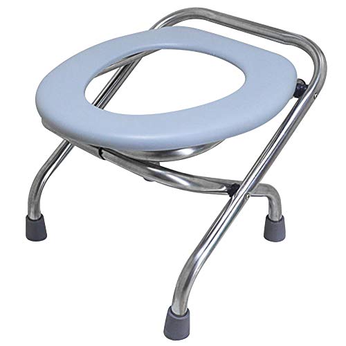 Macallen Inodoro Portátil para Camping Silla de Orinal Plegable al Aire Libre Asiento Ligero de Cama Inodoro de Viaje Inodoro Móvil para Aentarse en Cuclillas