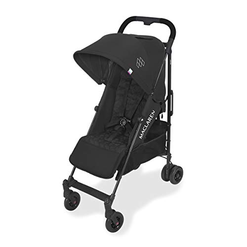 Maclaren Quest Arc silla de paseo tipo paraguas compacto y ligero, Para niños de recién nacidos hasta 25 kg, capota extensible con factor UPF 50+, asiento reclinable, Incluye protector para la lluvia