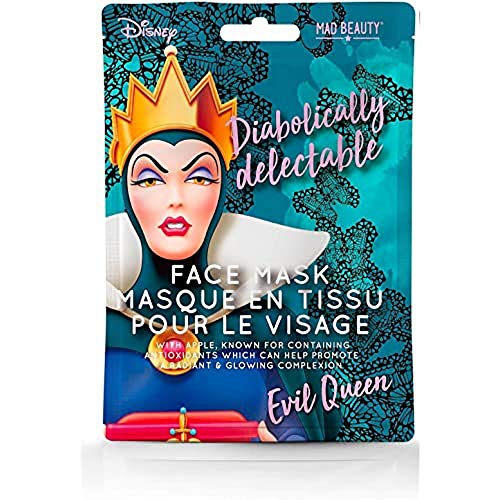 MAD Beauty Mad Beauty - Mascarilla Facial - Reina Malvada - Villanas Disney, Translúcido, Manzana, 420 G