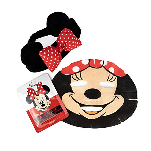 MAD Beauty Pack Mascarilla Facial + Banda Felpa Minnie Licencia Oficial Disney, Translúcido, 25 Ml