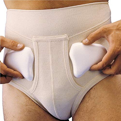 MANIFATTURA BERNINA Derby 65134P (Talla 6) - Faja Slip Hernia inguinal para Hombre con Refuerzo Interno y Almohadillas de compresión