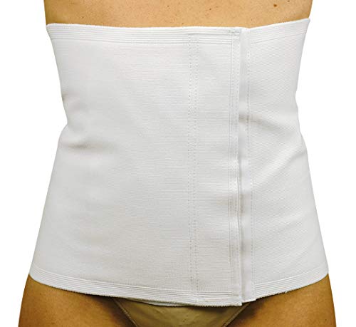 MANIFATTURA BERNINA Sana 55106 (Talla 3) - Faja compresión Abdominal para Mujer en algodón Alta 28 cm cinturón postoperatorio con Varillas y Cierre de Velcro