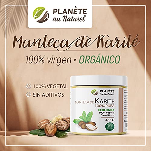 Manteca de Karité Ecológica 400g - 100% Vegetal - Sin aditivos - Sin Refinar