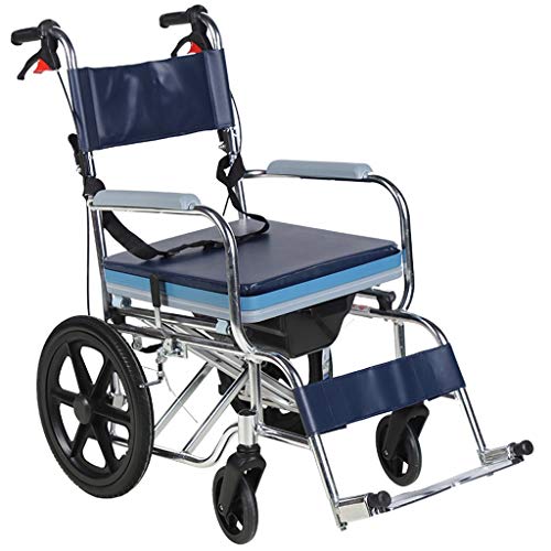 Manual de Aluminio Ligero bariátrica Silla de Ruedas, Ruedas fijas y de Servicio Pesado Delantero Ruedas, 17"W x 17" D Asiento (Size : Small Wheel)