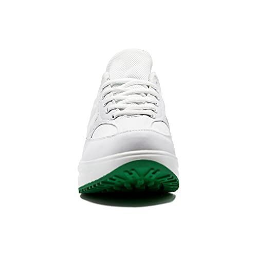 Mapleaf ortopédica Zapatillas Mujer Hombre Running Bambas Air Deportivas Zapatos Tenis Futbol Baloncesto Andar Fitness Calzado Zuecos Comodos Antideslizante Atletico Trainer Zapato Verde Talla 37