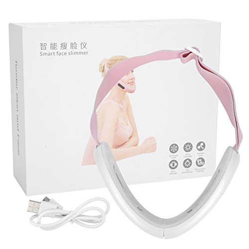 Máquina de Adelgazamiento Facial, Dispositivo Eléctrico de Estiramiento Facial Ultrasónico Facial Levantamiento de Barbilla Forma en V Máquina de Masaje Facial en el Hogar para Tensar la Piel