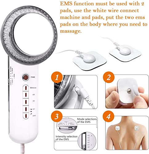 Máquina De Cavitación Ultrasónica Para Cuerpo 3 En 1, Ems Microcurrent Dispositivo De Cavitación Para La Pérdida Para Masajeadores Eléctricos De Mano De Grasa Contra La Celulitis