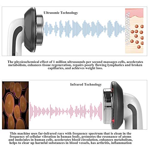 Máquina De Cavitación Ultrasónica Para Cuerpo 3 En 1, Ems Microcurrent Dispositivo De Cavitación Para La Pérdida Para Masajeadores Eléctricos De Mano De Grasa Contra La Celulitis