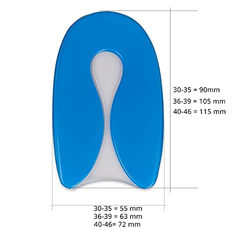 MAROL Plantillas Médicas de Gel de Talón Amortiguación Ligera | Calzado para el Talón para Apoyar | Reducir los Golpes y Aliviar el Dolor | Protección del talón - tamaño 36-39
