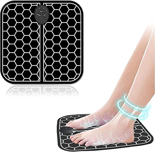 Masajeador de Pies Eléctrico EMS, Masaje del Pies para del músculo, Estimulación Muscular Eléctrica, Conveniente Masajeador Muscular con 6 Modos de 9 Intensidad