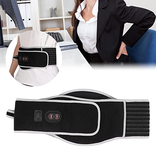 Masajeador de termoterapia analgésico con banda calefactora recargable para espalda baja, abdomen y estómago con cable USB para aliviar el dolor de espalda y los calambres