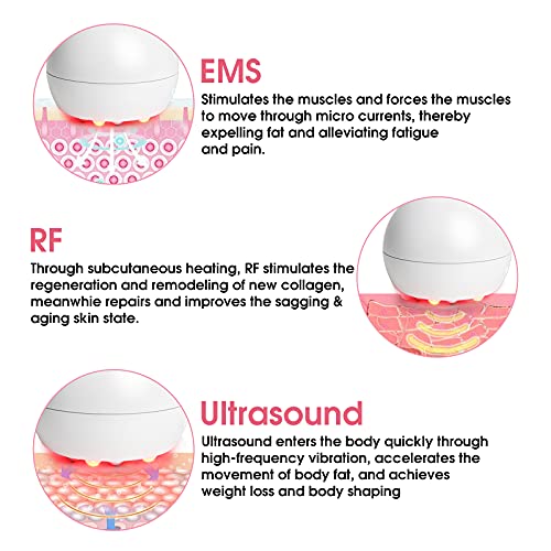 Masajeador UltrasóNico MáQuina De CavitacióN 3 En 1 Con Luz Roja RF EMS MáQuina De Modelado Corporal Para El Cuidado Del Cuerpo Y El Cuidado De La Piel