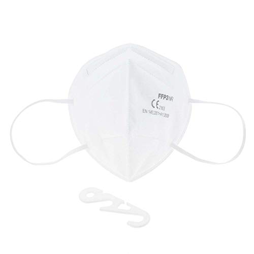 Mascarilla Respiratoria FFP3 HOMOLOGADA CE 2163 - EN 149: 2001 + A1: 2009 Mascarilla con Sistema de 5 capas, Alta Capacidad de Filtración +99% Comodidad y Seguridad Adicionales (50 BLANCAS)