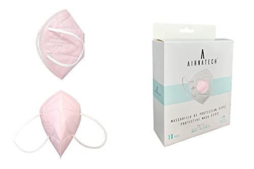 Mascarillas FFP2 Rosa pack de 10 unidades. Marcado CE0161 Homologadas - Normativa EN149: 2001+A1: 2009 - 5 Capas de 95% Filtración - Mascarilla ffp2 protección respiratoria