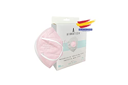 Mascarillas FFP2 Rosa pack de 10 unidades. Marcado CE0161 Homologadas - Normativa EN149: 2001+A1: 2009 - 5 Capas de 95% Filtración - Mascarilla ffp2 protección respiratoria