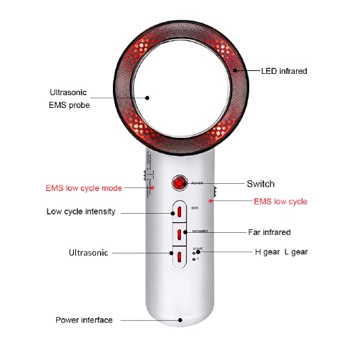 Maselead Pro - Quemador de Grasa, Moldea la figura, Masaje Ultrasónico, Tecnología EMS, Portátil, 5 Modos, Pierde Peso, Reduce la Celulitis