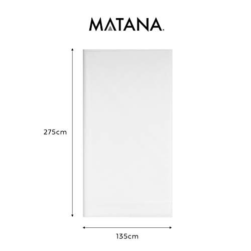 Matana 6 Mantel Plástico Blanco Desechable (275 x 135cm) - Semitransparente