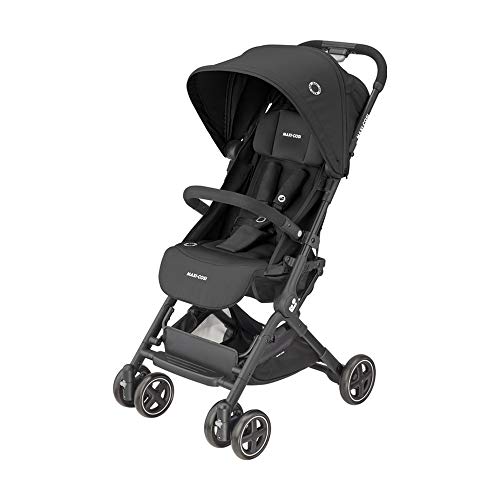 Maxi-Cosi Lara 2 Silla Paseo Ligera Y Compacta, Reclinable Y Plegable Con Plegado Fácil, Desde El Nacimiento Hasta 22 Kg (4 Años) Color Essential Black