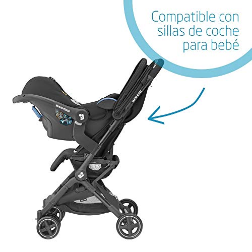 Maxi-Cosi Lara 2 Silla Paseo Ligera Y Compacta, Reclinable Y Plegable Con Plegado Fácil, Desde El Nacimiento Hasta 22 Kg (4 Años) Color Essential Black