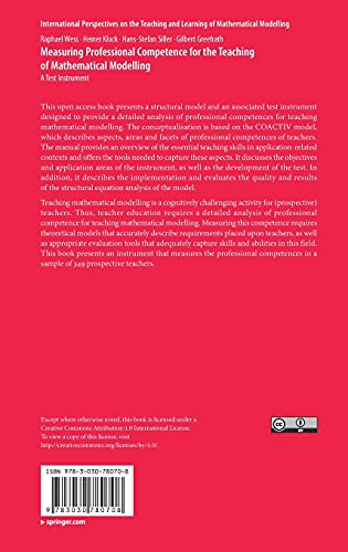 Measuring Professional Competence for the Teaching of Mathematical Modelling: A Test Instrument (International Perspectives on the Teaching and Learning of Mathematical Modelling)