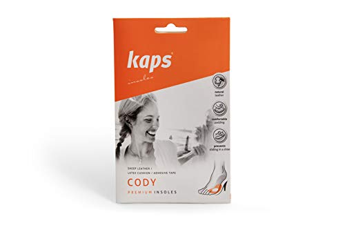 Medias Plantillas para Zapatos - Amortigución Metatarso - Evita que los pies se deslicen - Almohada de Látex de Cuero Natural y Amortiguadora - Unisex Talla Única - Kaps Cody