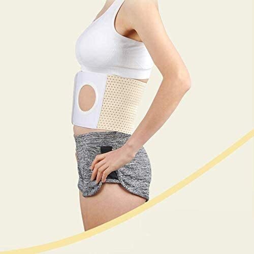 Médico del estoma de apoyo de ostomía de la correa de la hernia de colostomía bolsa faja abdominal con estoma Apertura, prevenir paraestomal hernia, Cinturón de apoyo de la hernia ( Size : 7 cm )