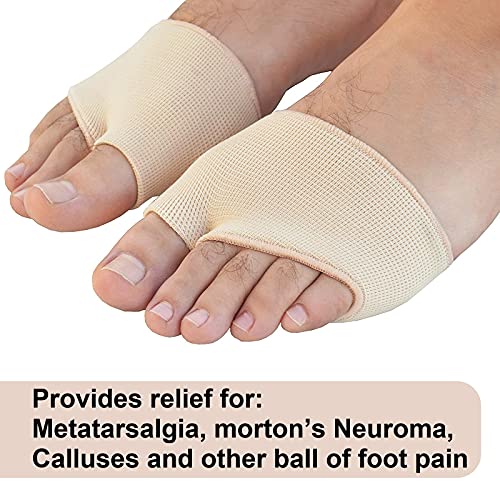 Medipaq Almohadilla de Gel para Soporte de Metatarso – Almohadilla Metatarsal de Alivio del Dolor de la Bola del Pie – Plantillas de Gel que Pueden Usarse Sin Zapatos – 1x Par – Talla Euro 36-41