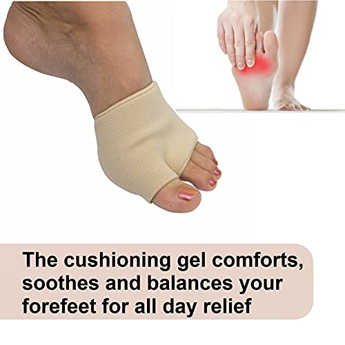 Medipaq Almohadilla de Gel para Soporte de Metatarso – Almohadilla Metatarsal de Alivio del Dolor de la Bola del Pie – Plantillas de Gel que Pueden Usarse Sin Zapatos – 1x Par – Talla Euro 36-41