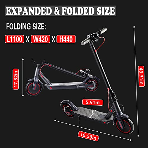 Mejorer - Patinete eléctrico para adulto, 350 W, plegable, patinete eléctrico de 40 a 45 km. Autonomía, 3 niveles de velocidad APP, control rápido, portátil, navegación Urban Glide Scooter