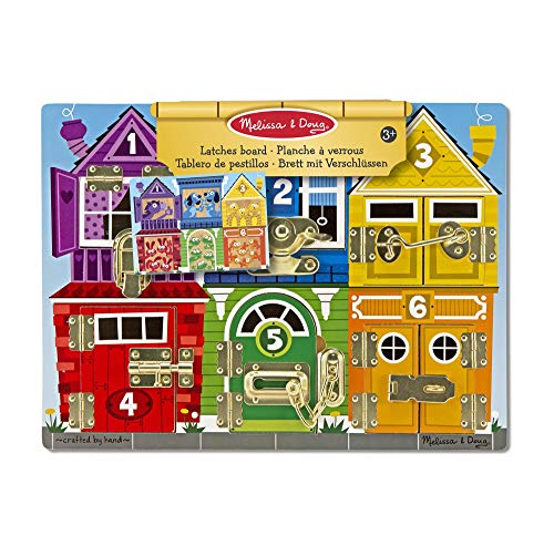 Melissa & Doug- Tablero de pestillos, Multicolor (13785)