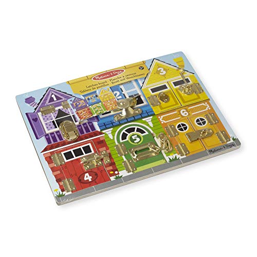 Melissa & Doug- Tablero de pestillos, Multicolor (13785)