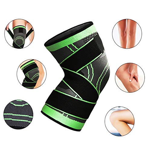 Memories, Rodillera Menisco y Ligamentos, Deportiva Rotuliana, Elástica, Tubular, Antideslizante y Transpirable, Cómoda para Hombre y Mujer. (M, 2 (Pcs))