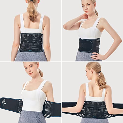 Mercase Cinto Lombar Suporte Lombar Transpirable con Placas de Soporte Reemplazables para Aliviar el Dolor Lumbar en Hombres y Mujeres, Ciática, Hernia de Disco (L)