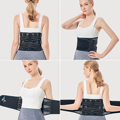 Mercase Cinto Lombar Suporte Lombar Transpirable con Placas de Soporte Reemplazables para Aliviar el Dolor Lumbar en Hombres y Mujeres, Ciática, Hernia de Disco (M)