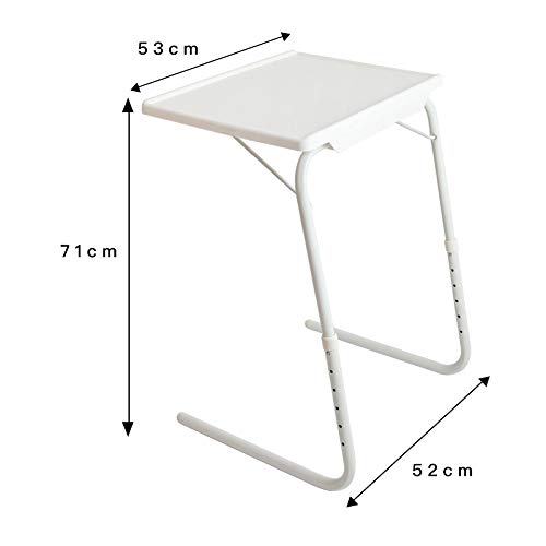 Mesa Auxiliar Plegable Extensible Portátil para Comer, Trabajar e Ideal para Personas con Movilidad Reducida Aguanta 25kg (Mesa 25kg)