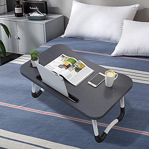 Mesa de Ordenador portátil para Cama y sofá, Soporte para Ordenador portátil, Soporte Vaso Mesa Plegable, portátil, Bandeja de Desayuno Mesa de Cama multifunción (Soporte-M)