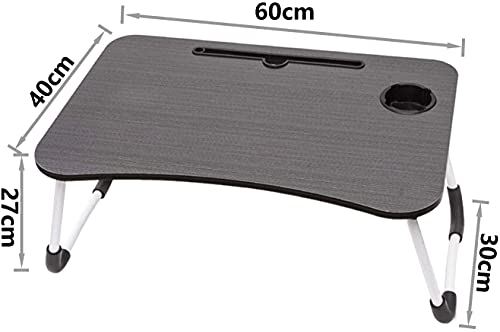 Mesa de Ordenador portátil para Cama y sofá, Soporte para Ordenador portátil, Soporte Vaso Mesa Plegable, portátil, Bandeja de Desayuno Mesa de Cama multifunción (Soporte-M)