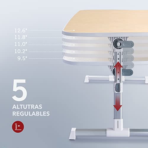 Mesa Ordenador Portátil, Mesa para Cama o Sofá, Bandeja Plegable para Desayuno, Soporte Portátil Escritorio Portátil Cama Mesa Cama Auxiliar Ajustable