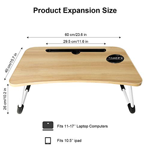 Mesa Ordenador Portátil Multifunción Lapdesk, Mesa para Cama o Sofa , Mesa Plegable para Ordenador Portátil(60*40*28CM)