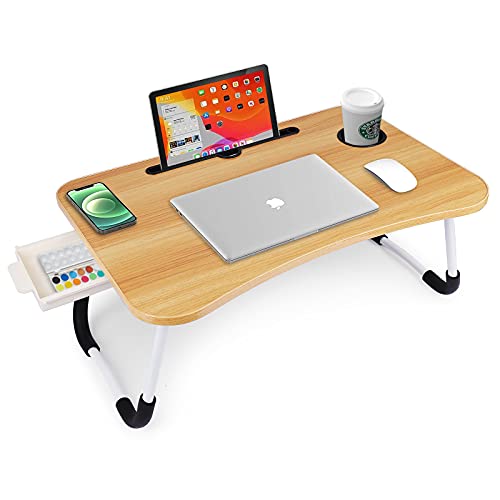 Mesa Ordenador Portátil Multifunción Lapdesk, Mesa para Cama o Sofa , Mesa Plegable para Ordenador Portátil(60*40*28CM)