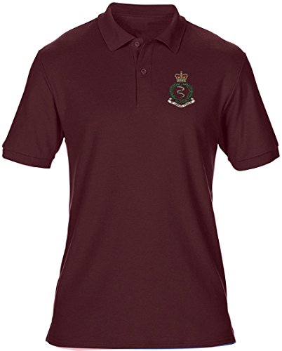 Military Online Army Medical Corps RAMC Embroidered Logo – Official British Army Mens Polo Camiseta by Granate Small