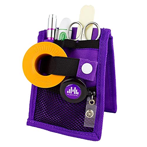 MINIKEEN'S, Salvabolsillos enfermera, Organizador bolsillo para enfermero, Morado, Mobiclinic